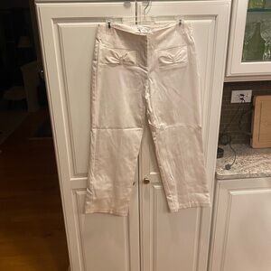 White House Black Market Elegant White Trousers